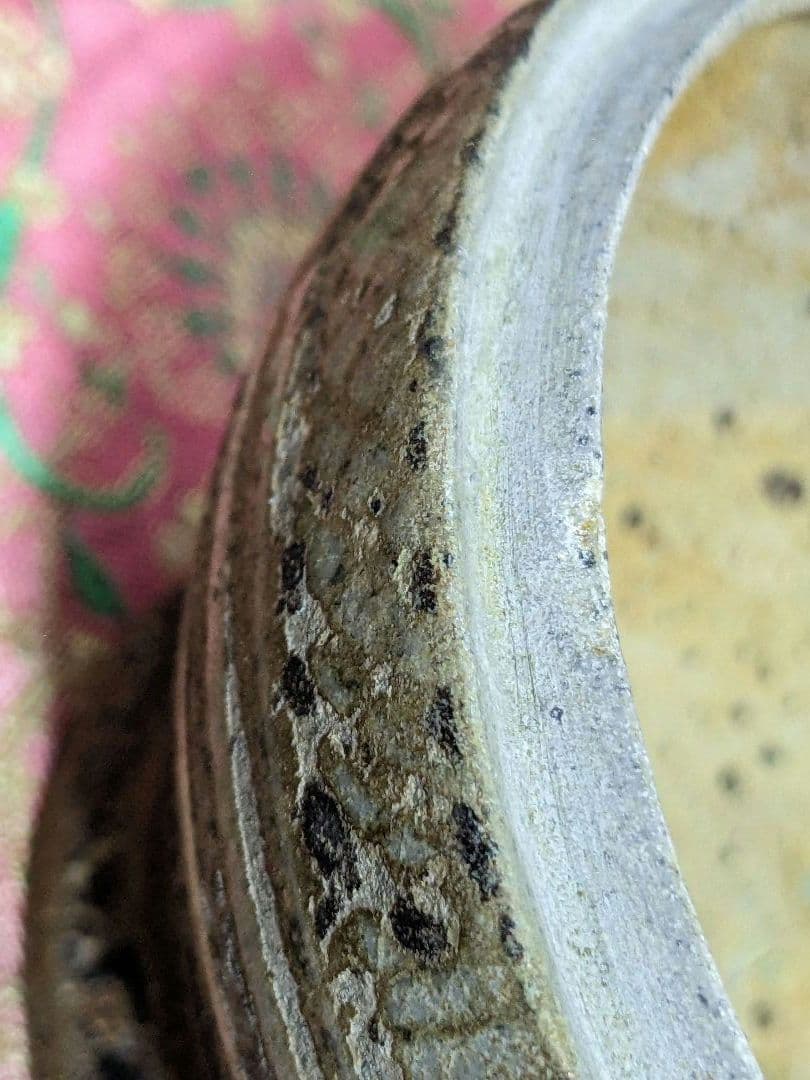 ♦古陶磁 安南染付 マンゴスチン 掛分け蓋物 サワンカローク 宋胡録 骨董品