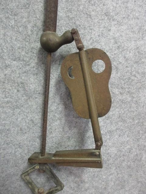 自在鉤 [B23546] 銅製 軍配 扇 鉄製 心棒 囲炉裏 古民具 自在鉤 [B23546] 銅製 軍配 扇 鉄製 心棒 囲炉裏 古民具