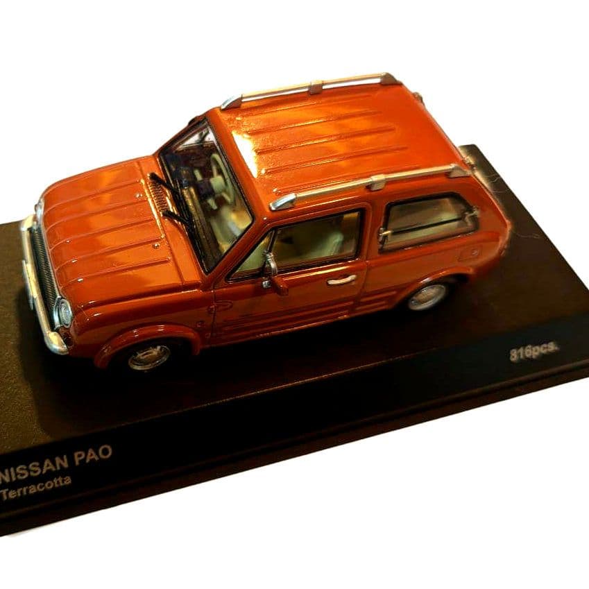 NISSAN PAO ミニカー テラコッタオレンジ　京商　 1/43　パイクカー