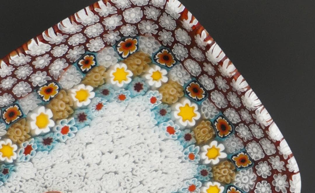 Murano ムラノ ITALY ミルフィオリ プレート 小皿 - メルカリ