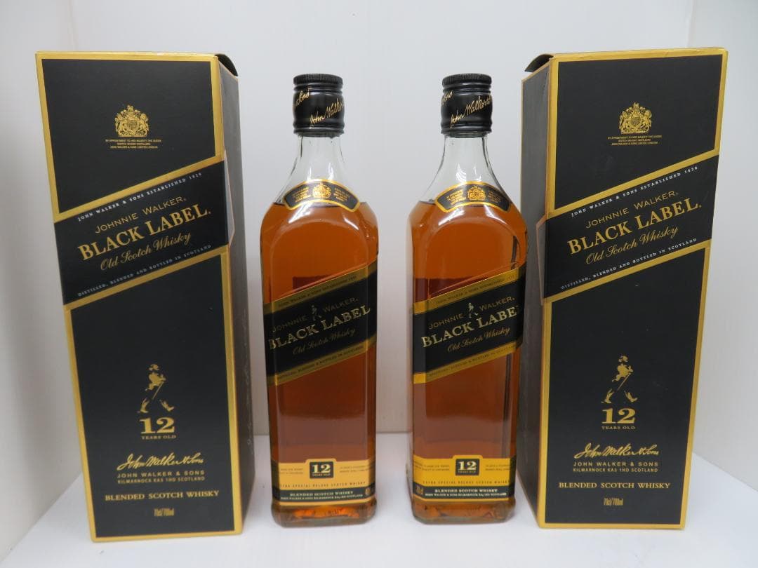Johnnie Walker Black 12年 2本セット 未開栓 023 - メルカリ