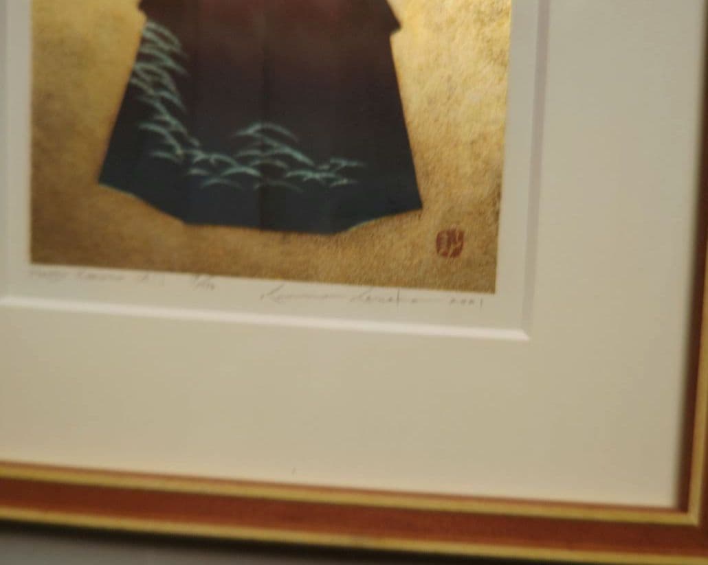 特価◯絵画 シルクスクリーン版画＋複合技法版画 額装品