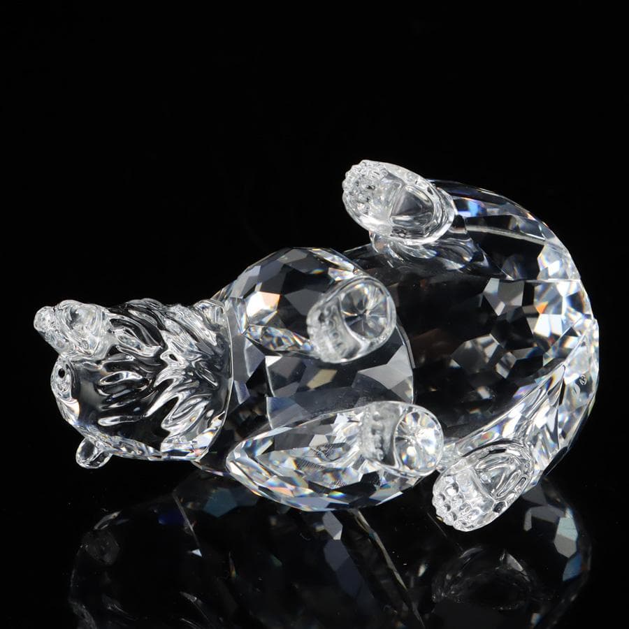 Y2435-10 スワロフスキー クリスタル グリズリー 熊 オブジェ - メルカリ