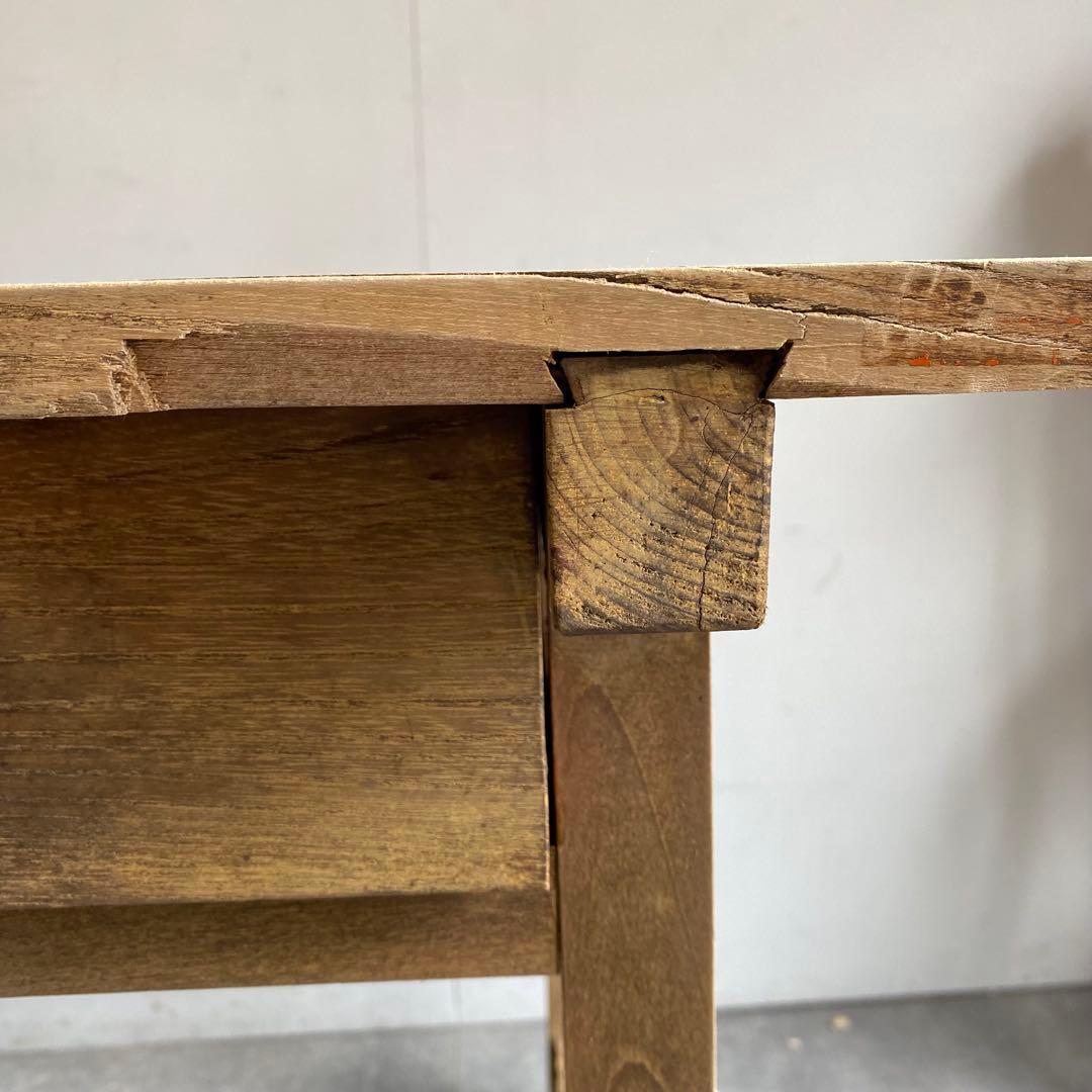 アンティーク 机 テーブル デスク 無垢材 無塗装 z414