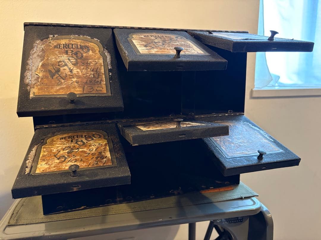 HERCULES☆メディカルキャビネット☆メタルラック/棚☆アンティークUSA