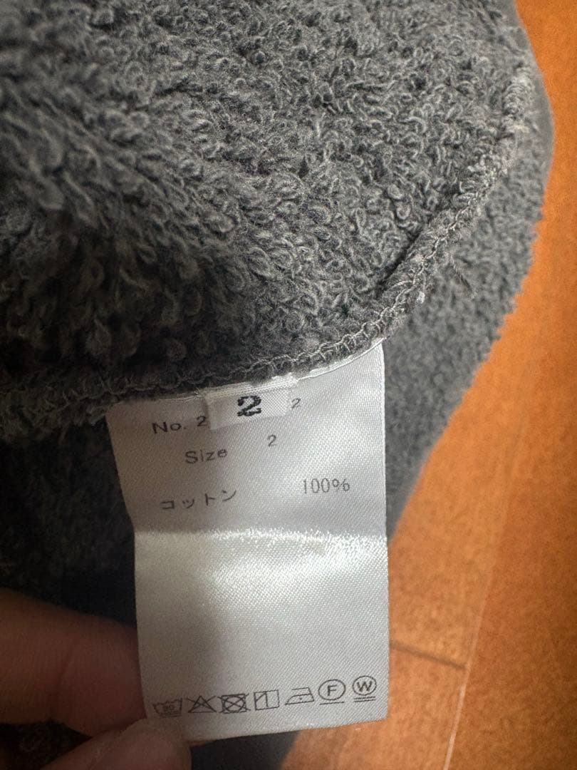 CORE LOOPWHEEL ZIP HOODIE BLACK サイズ2