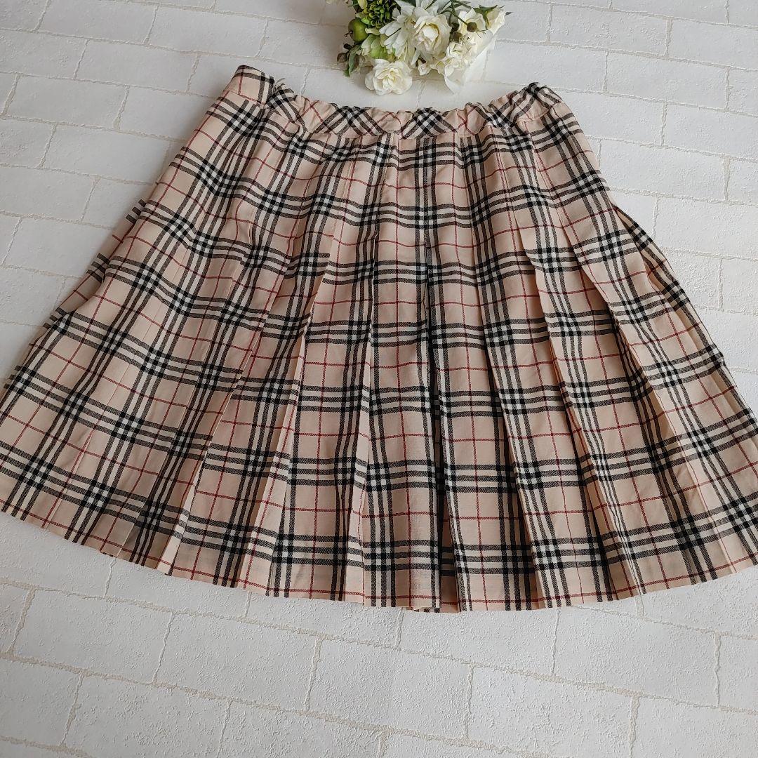 バーバリー ノバチェック キッズ プリーツ スカート 卒業式 160 美品