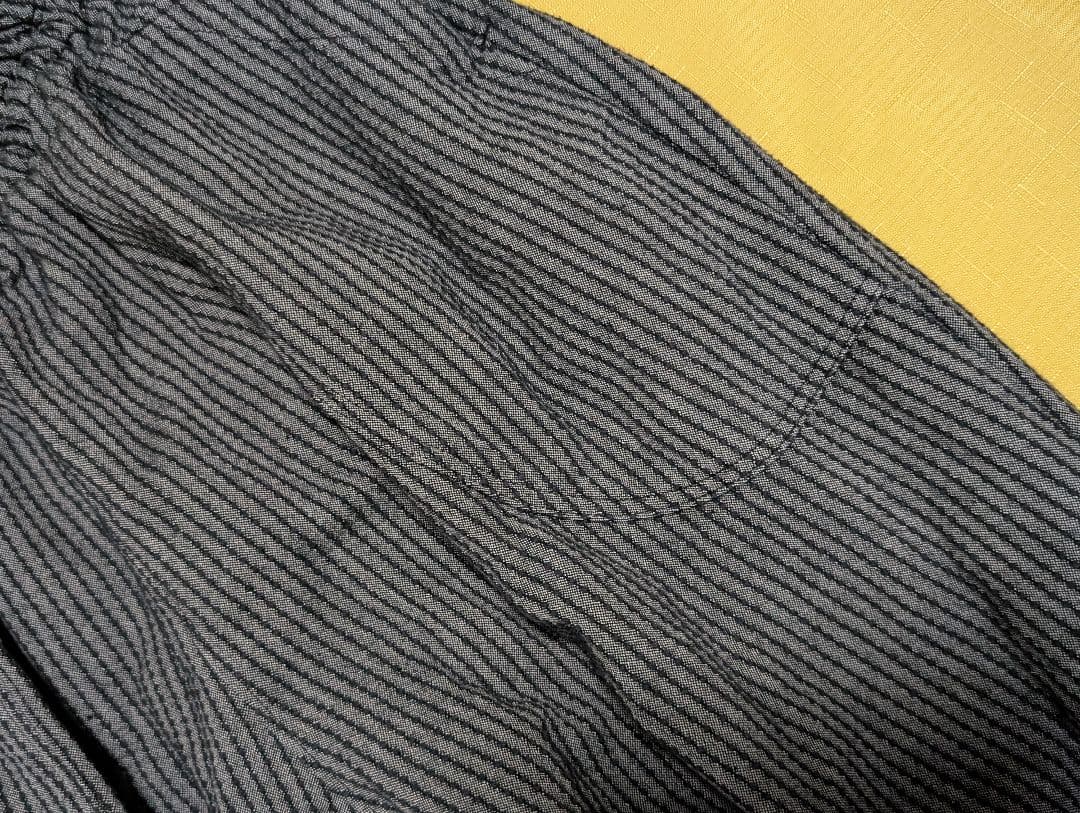 UZUIRO よろけ縞一本刺し子 スッキリサルエルパンツ