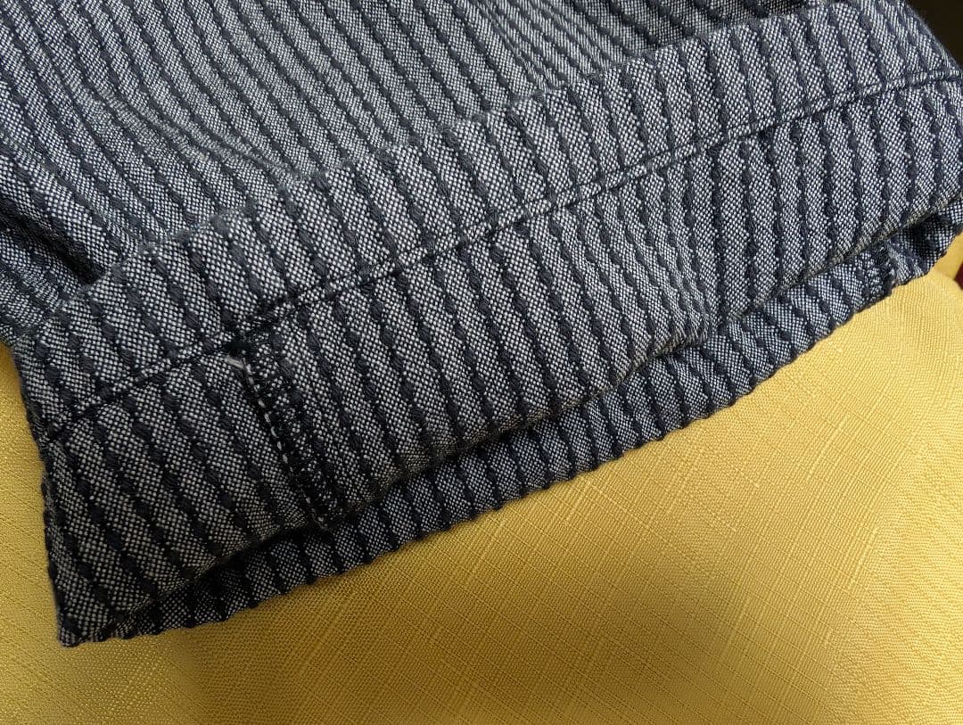 UZUIRO よろけ縞一本刺し子 スッキリサルエルパンツ