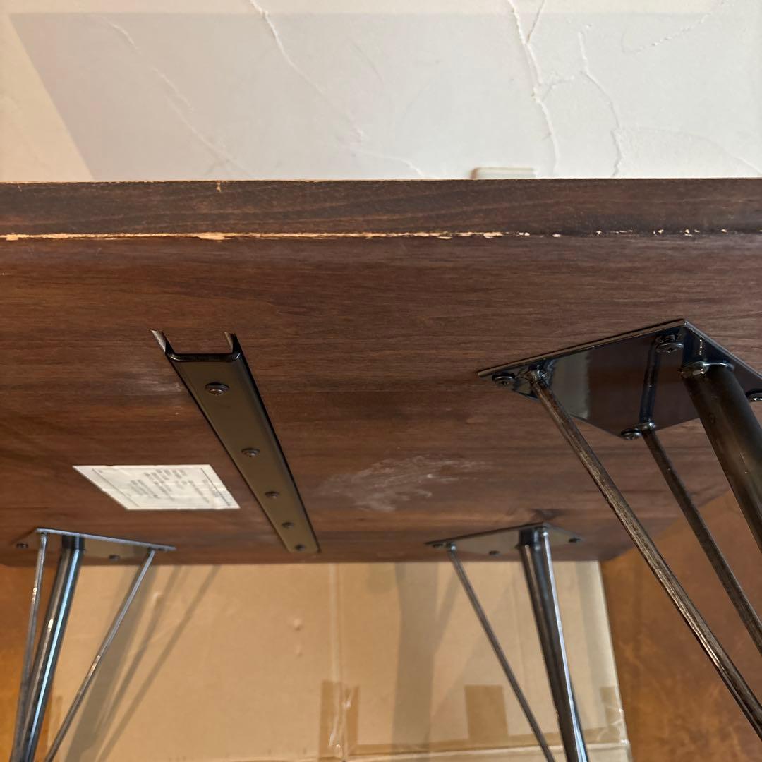 BIMAKES天然木とアイアンのダイニングテーブル　B