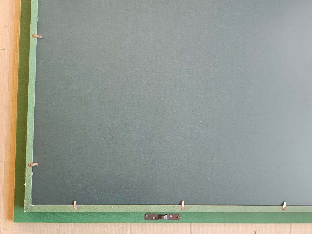 送料込】F30号 大型 油彩額縁 アクリル板 風景画付 空色と銀系 107cm