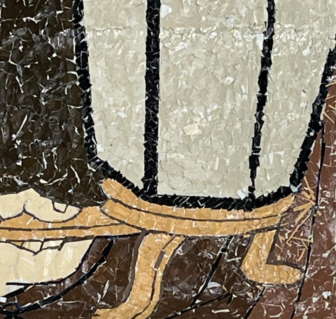 【浮世絵貼り絵アート】東洲斎写楽オマージュ／三代坂東彦三郎の鷺坂左内／和モダン