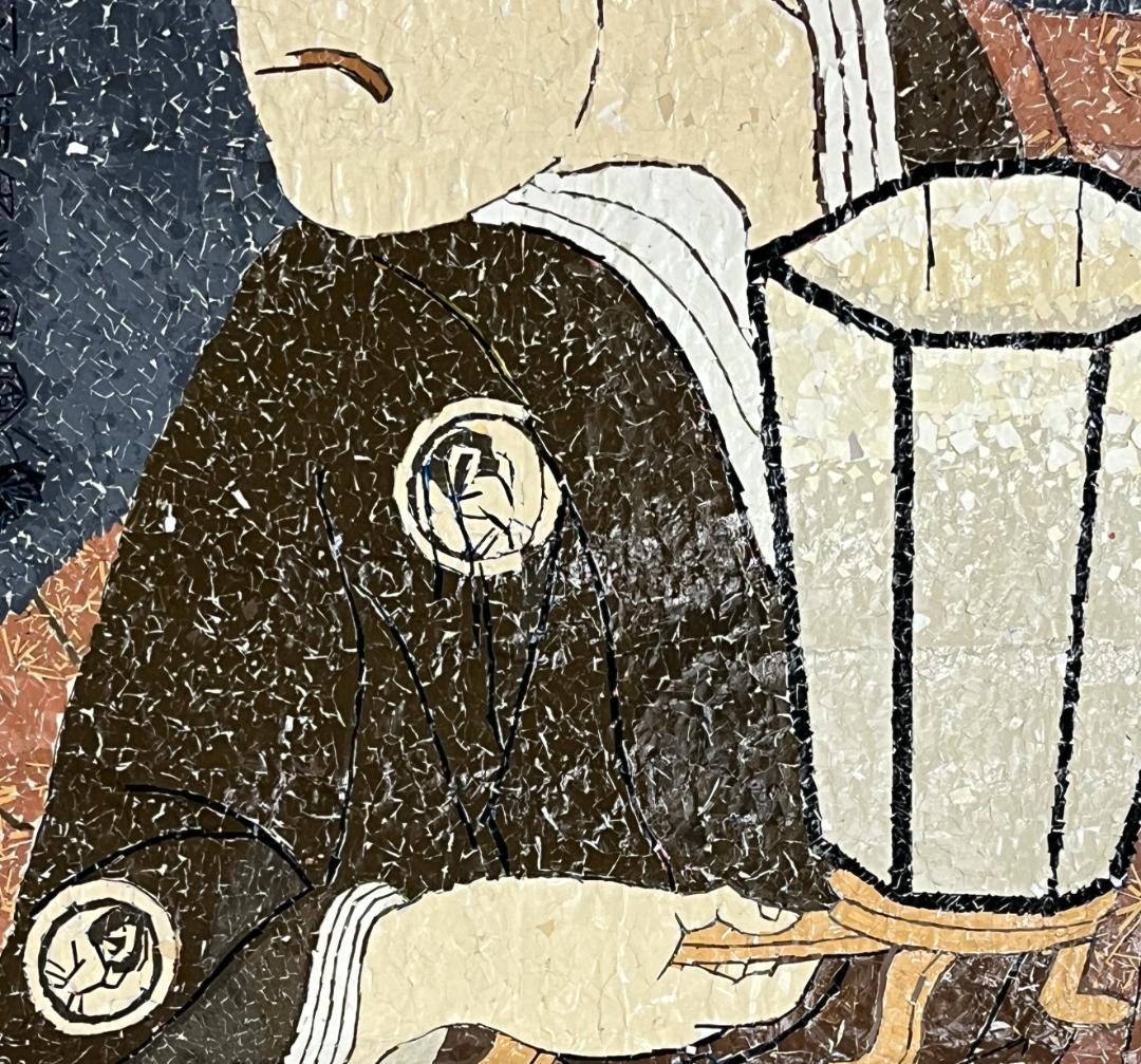 【浮世絵貼り絵アート】東洲斎写楽オマージュ／三代坂東彦三郎の鷺坂左内／和モダン