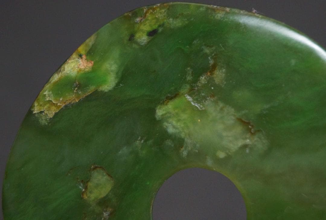 古玉 和田玉(ホータン) 和田青玉 文字彫り 根付 緒締玉 玉佩 提げ物