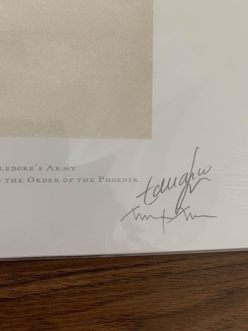 世界限定250枚】ミナリマアートプリントダンブルドア軍団不死鳥の騎士団