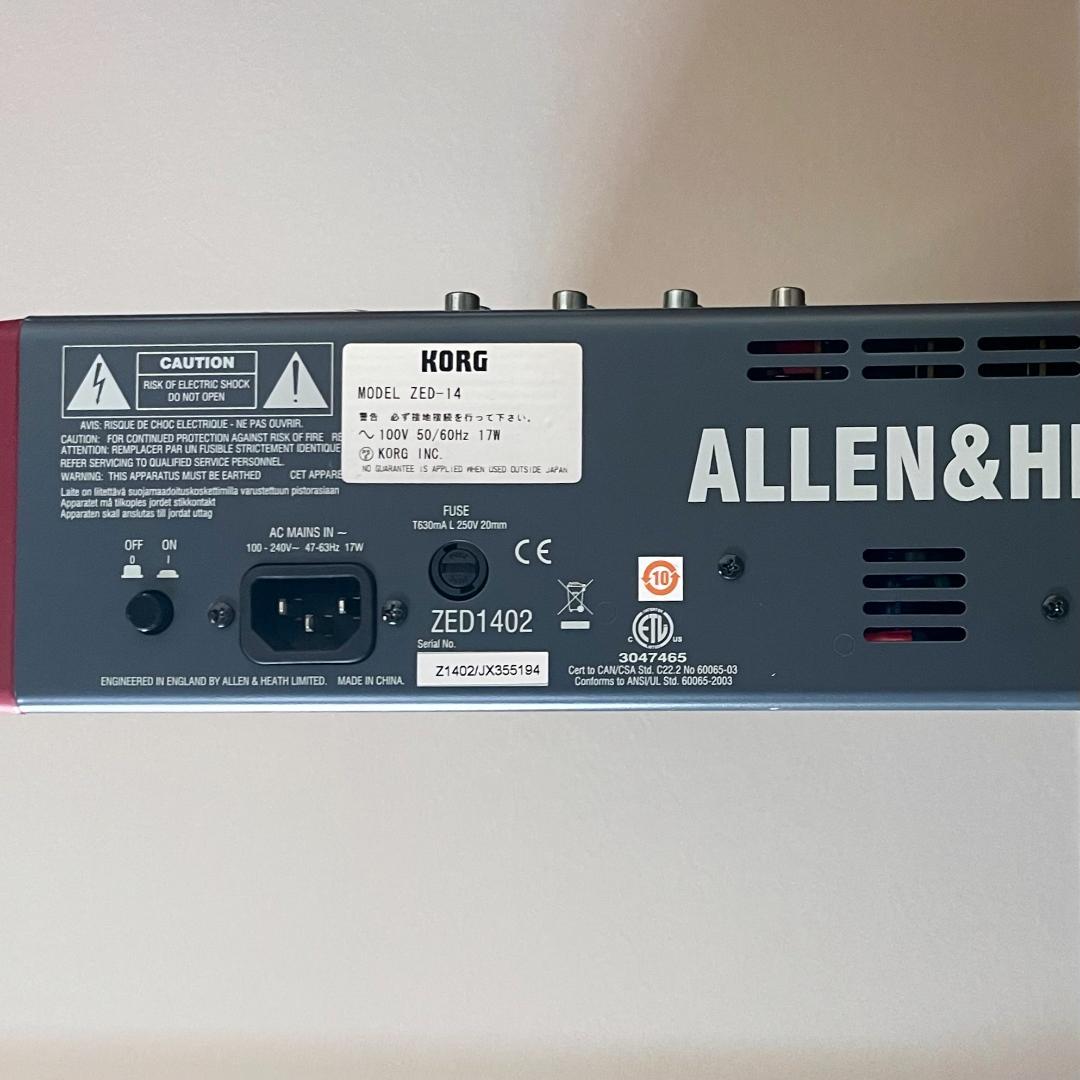 Allen & Heath ZED-14 アナログミキサー【ジャンク扱い】
