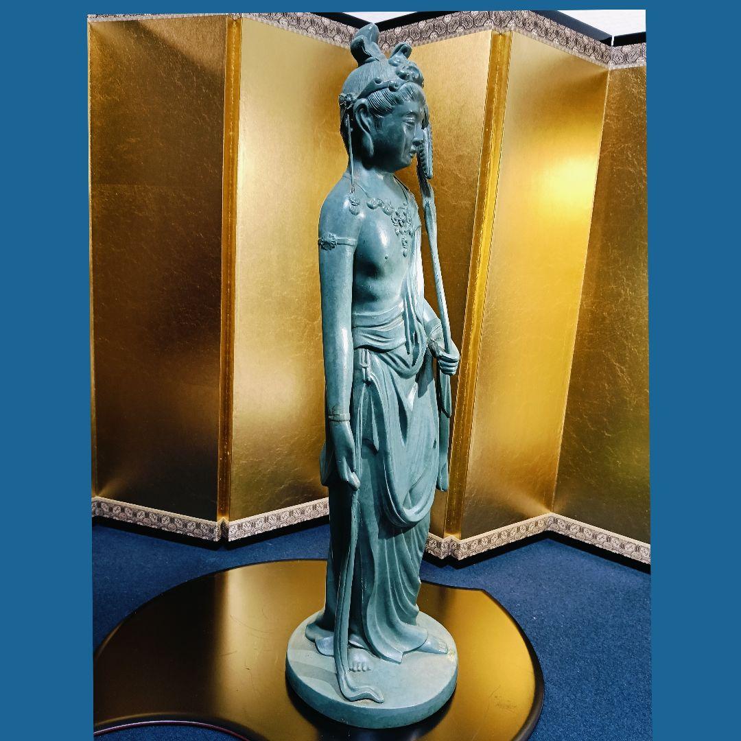 はろはろAL7 高村光雲 原型 観音菩薩 仏像 青銅色 ブロンズ