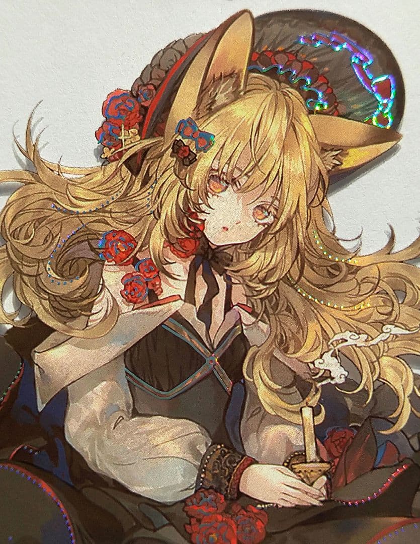 ☆再販☆J57＃赤狐烟雨(镭射银)一木一横墨魚様マステ切り売り海外人物