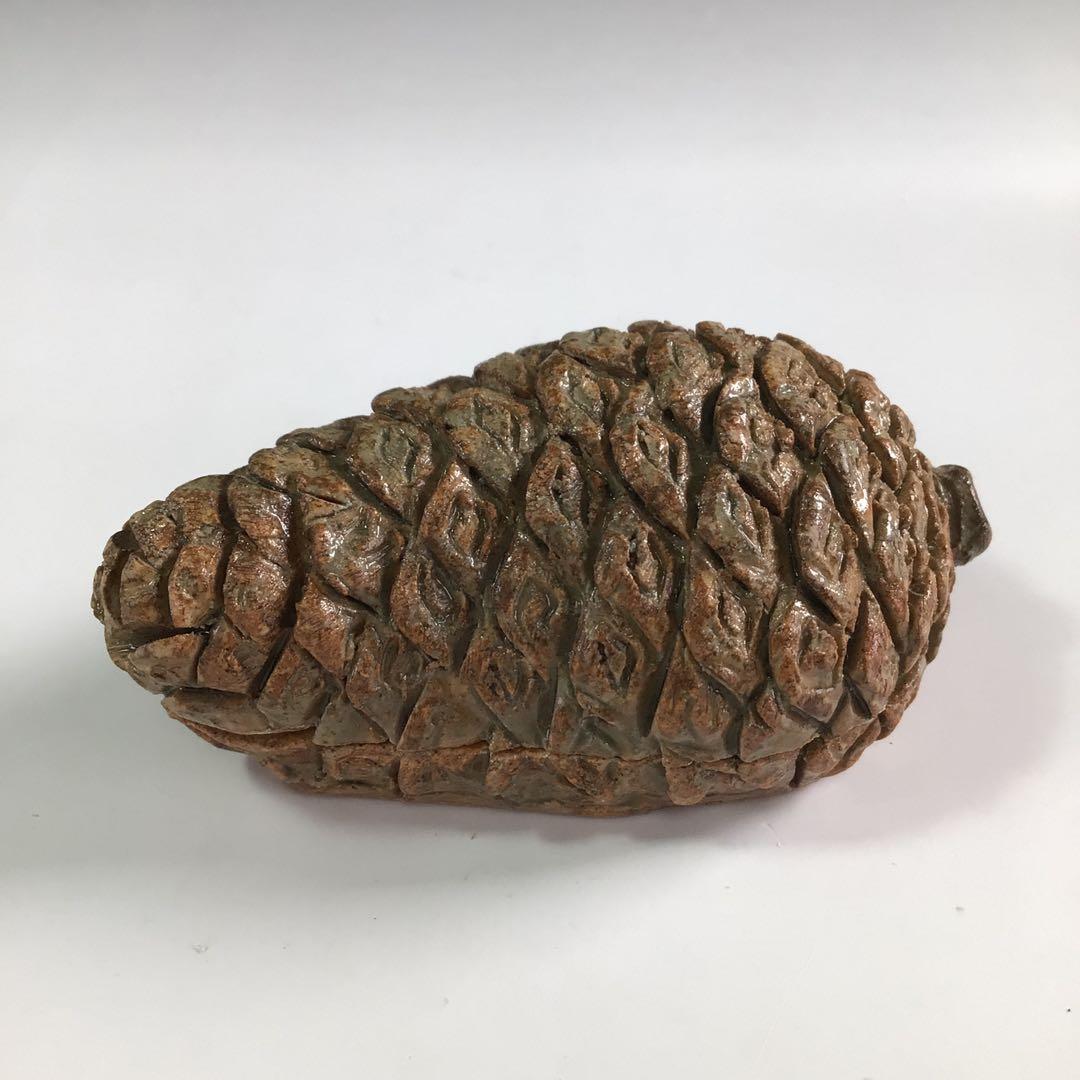 R600 松笠香合 『出雲焼』『十一代 長岡空権造』『堀内宗完 兼