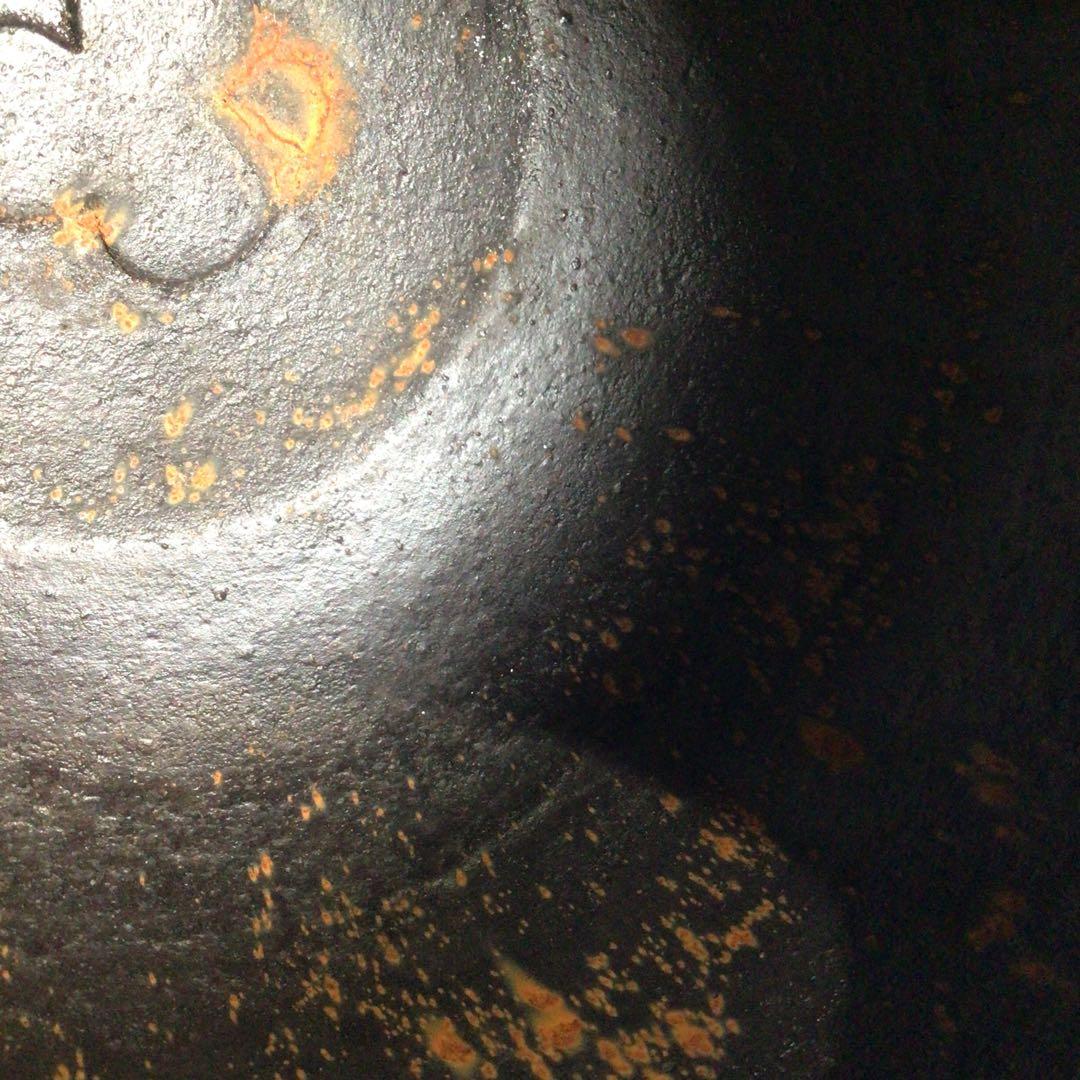 Ｐ５２　茶釜　『人間国宝　高橋敬典造』『真形羽釜』　共箱　茶道具