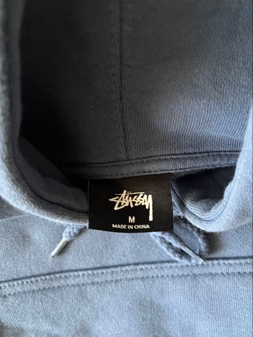Stussy ブルー パーカー M