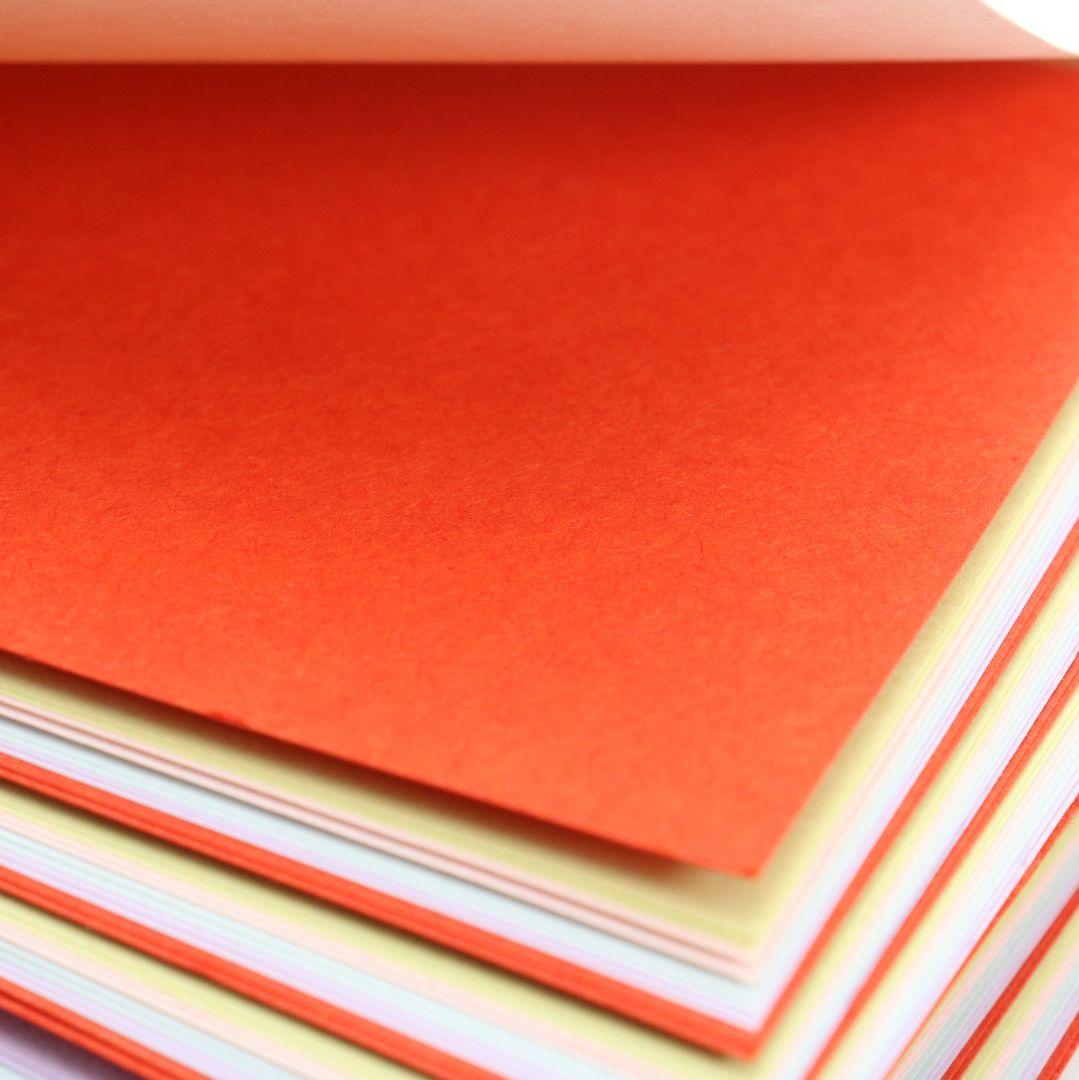 山崎吉左衛門作 檀紙五色 紙釜敷 共箱 茶道具 C180 1F18