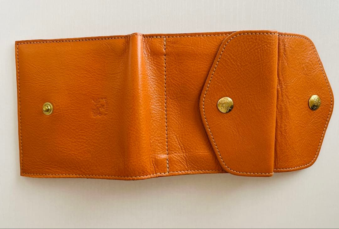 IL BISONTE イルビゾンテ　二つ折り財布 オレンジ