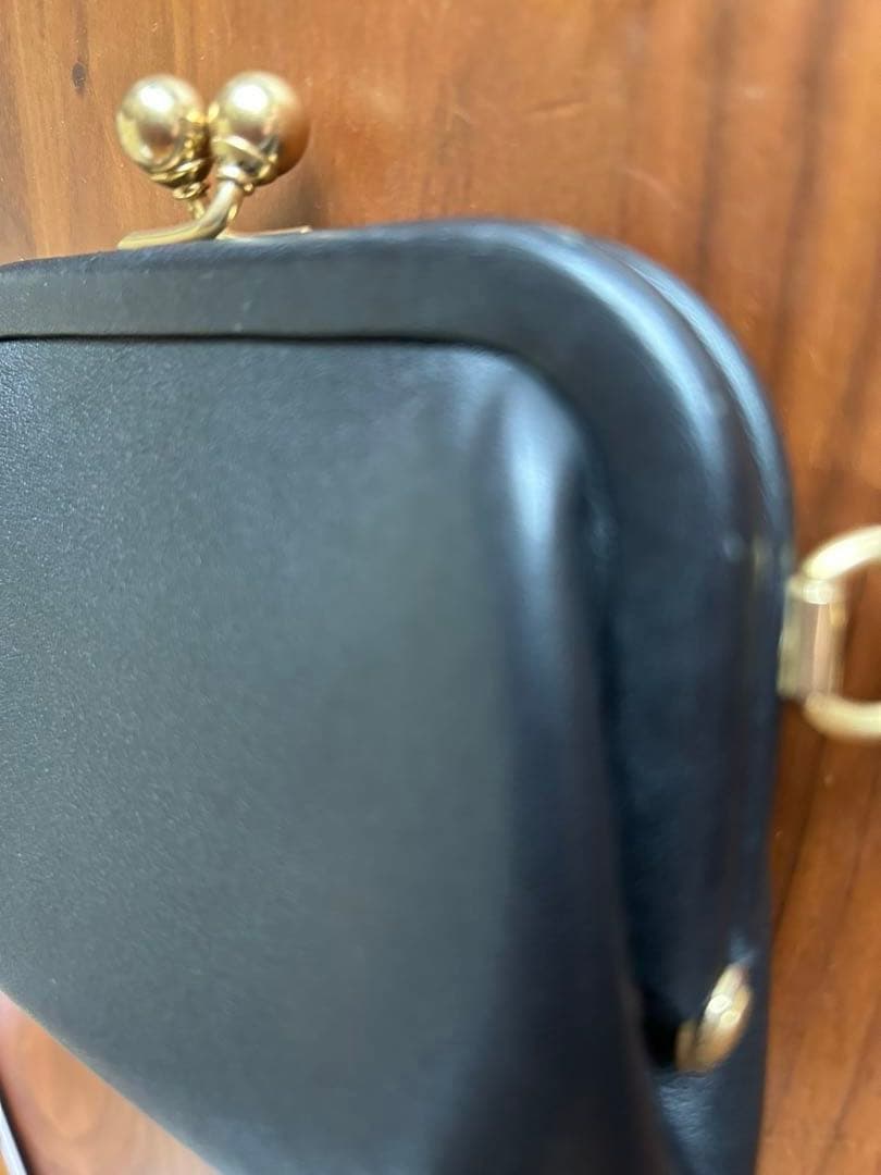 COACHコーチ黒のがま口ケース小銭に入れ