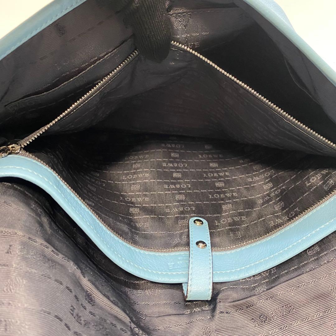 【希少カラー】ロエベ ヘリテージ ショルダーバッグ ブルー 水色 Loewe