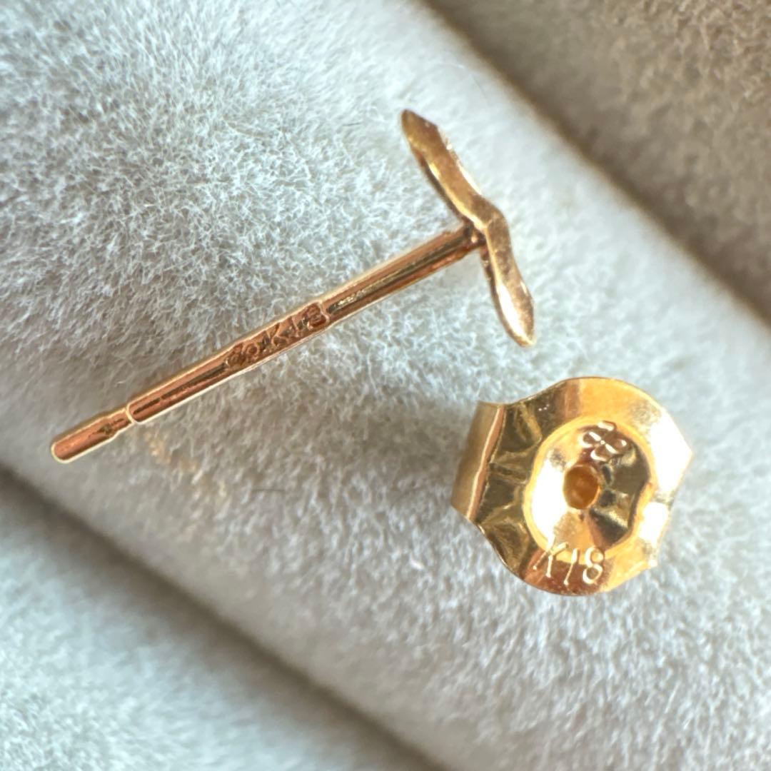 K18 ♡ ジュエリーマキ ハートピアス 刻印あり - メルカリ