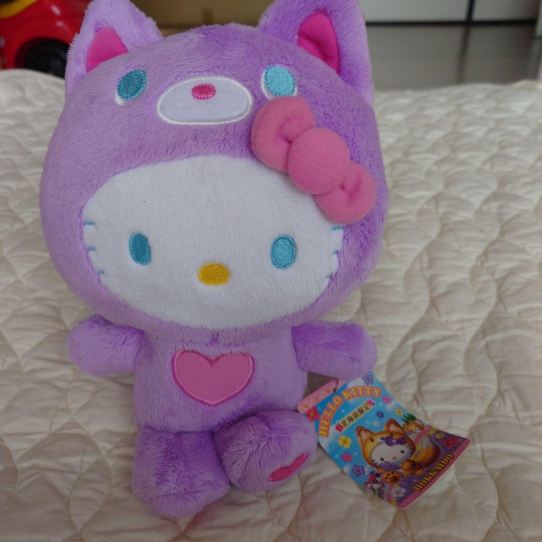 ハローキティ ぬいぐるみ 紫色 約25cm ハローキティ ぬいぐるみ 紫色 約25cm ハローキティ ぬいぐるみ 紫色