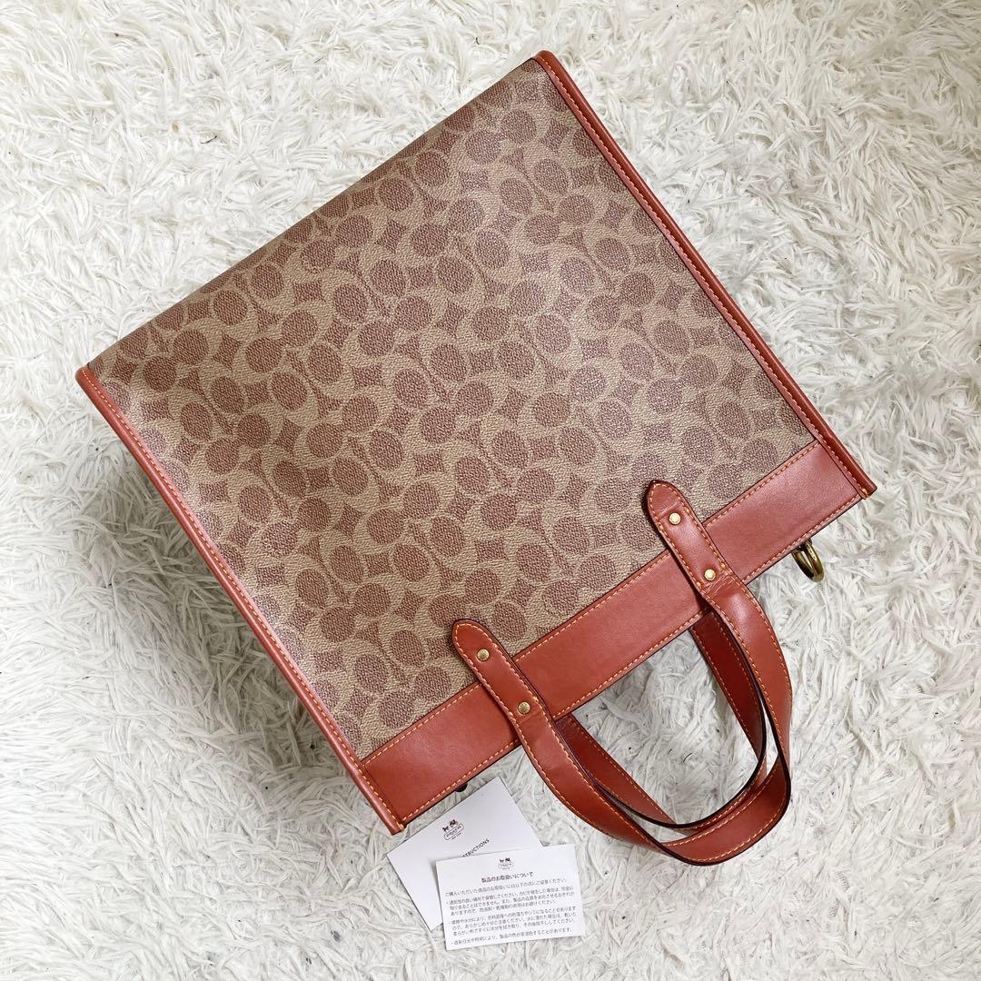 未使用級 COACH コーチ フィールド トート ホースアンドキャリッジ
