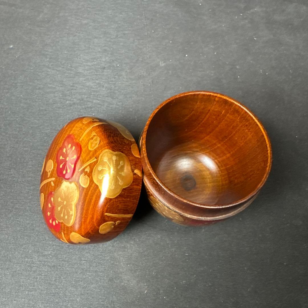 J18 送料無料 棗 木地中棗 梅 華遙 茶道具 漆芸 共箱 茶道 - メルカリ