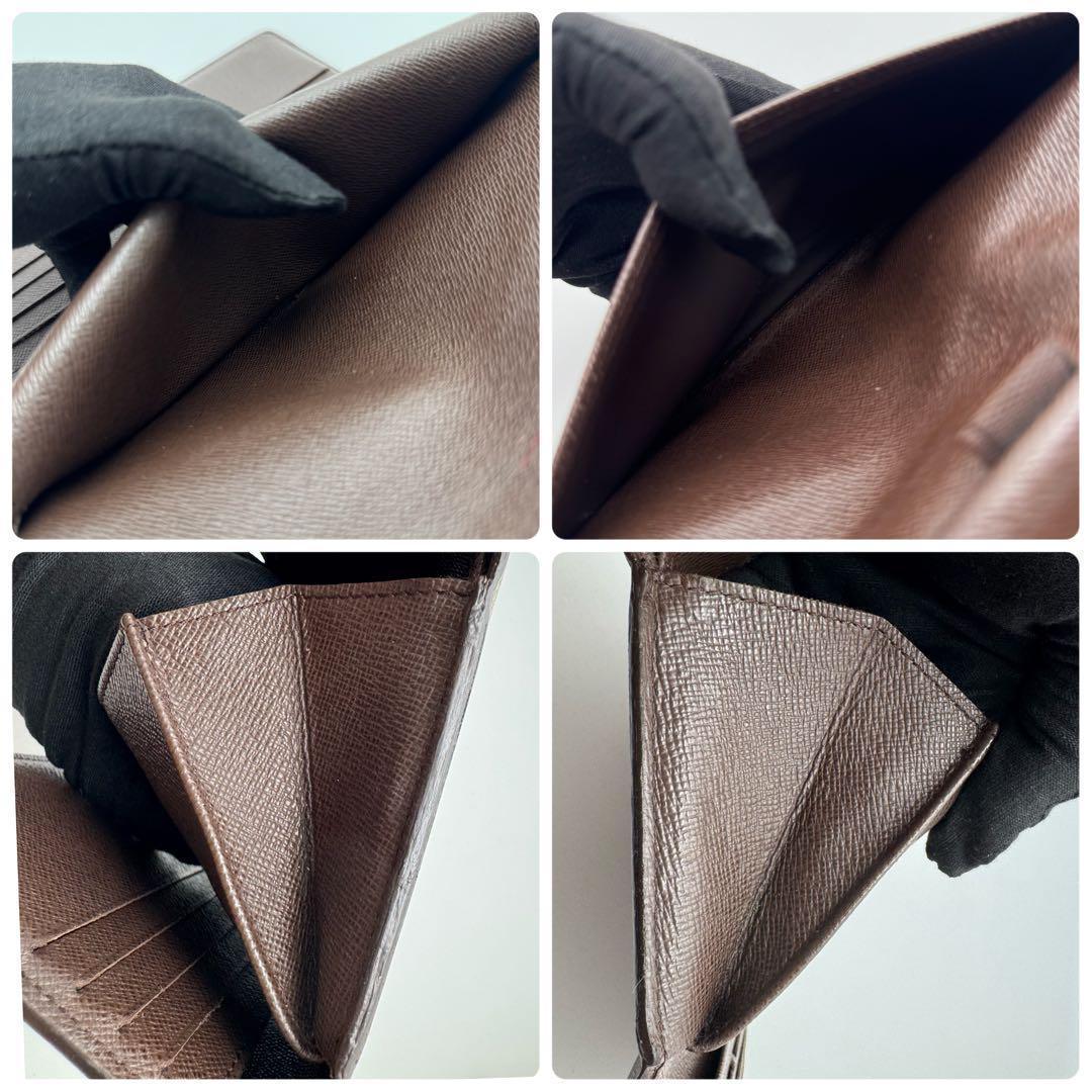 新型】ルイヴィトン ダミエ エベヌ インターナショナル 三つ折り財布