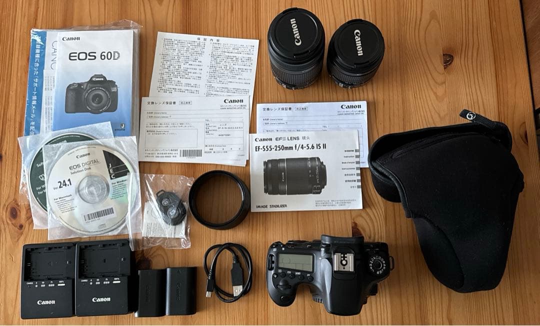 CanonEOS 60Dとレンズ2本、その他付属品等のセット