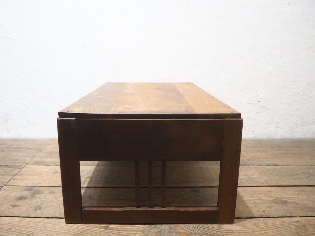 1257 アンティーク 文机 ローテーブル 収納ケース 陳列台 レトロ 古家具