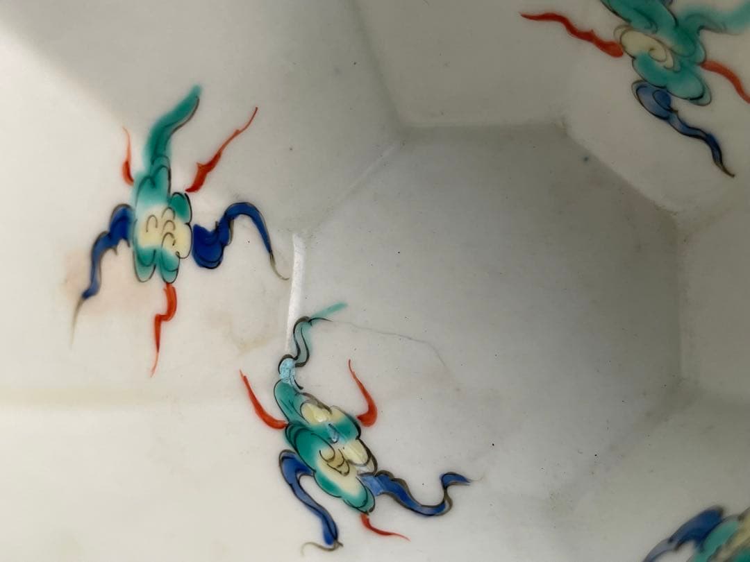 骨董 アンティーク 柿右衛門 竹に雀 八角 小鉢 向付 蕎麦猪口 カップ