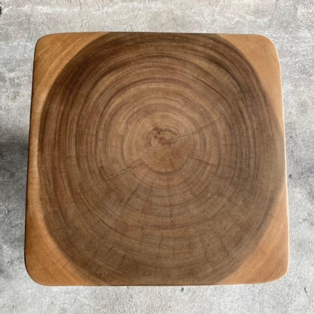 スツール 椅子 チェア 花台 木製 無垢材 ツイスト モダン アジアン 北欧