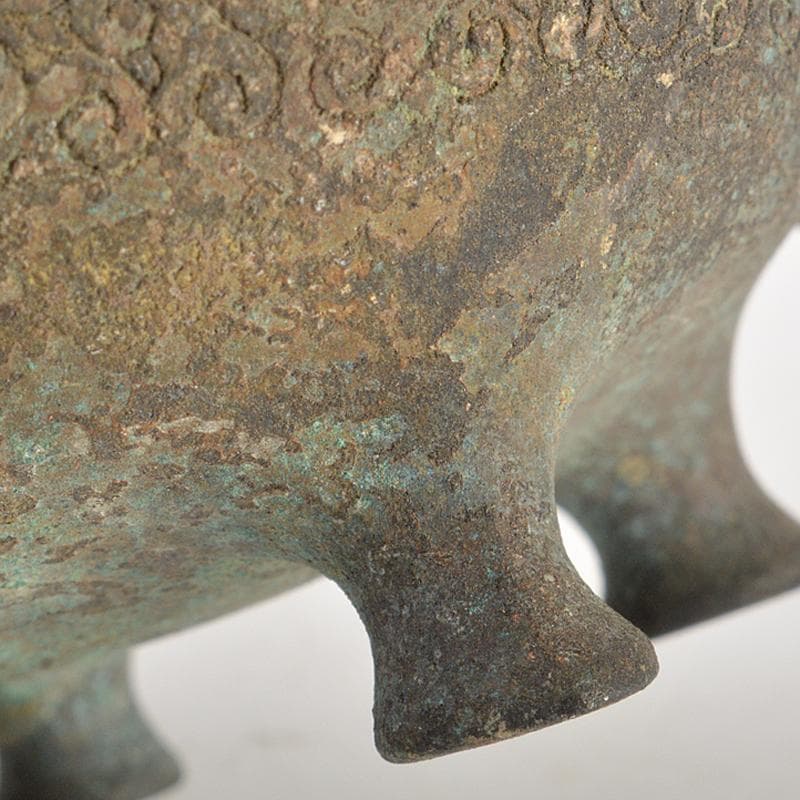 中国 古銅青銅 双耳四つ足香炉 V R7491 - メルカリ