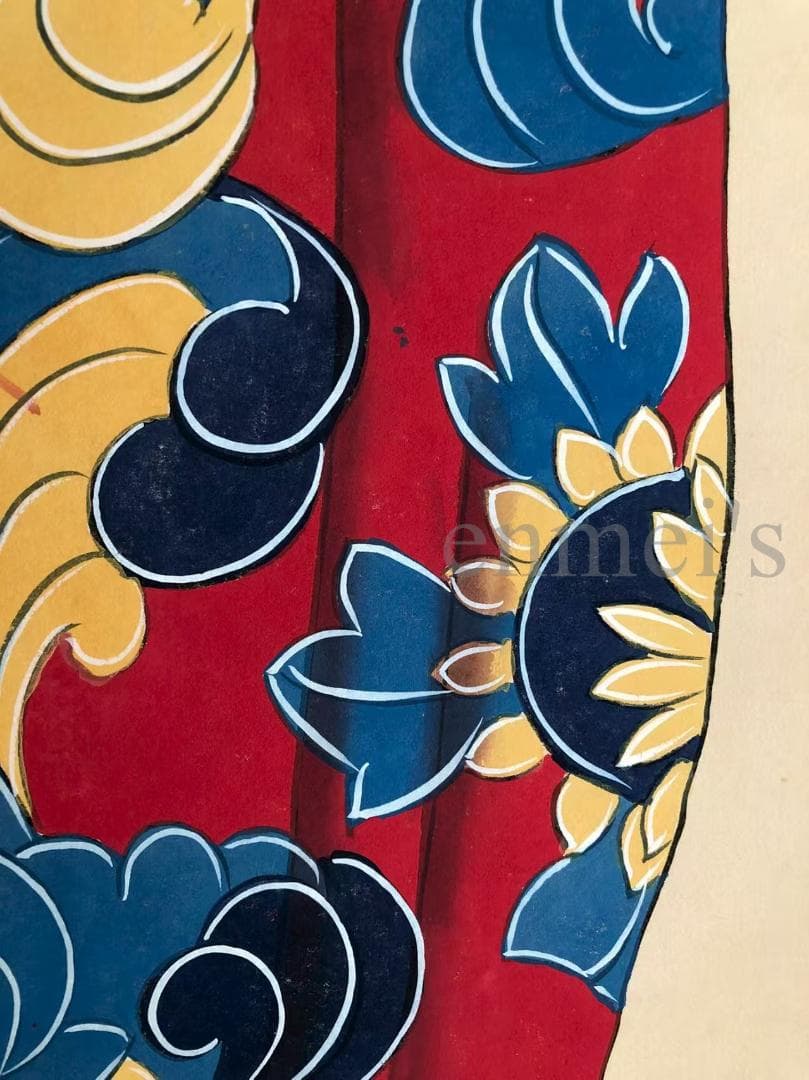 中国古美術・四尺仕女掛軸・国画・張大千印款・書道品・宣紙・肉筆・書画・