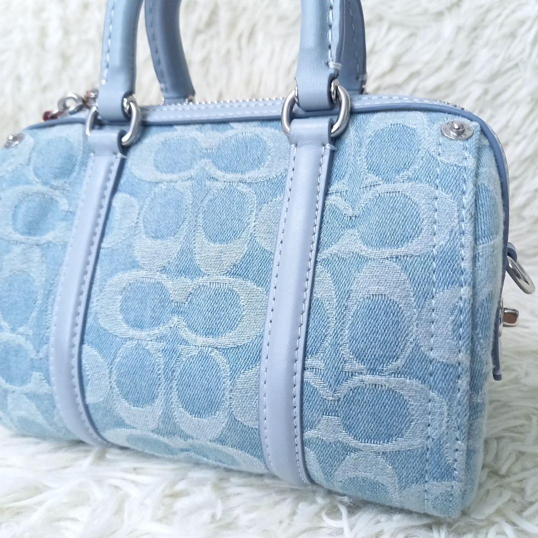 ●美品●　COACH　CJ832　ルビー　サッチェル18　デニム　2wayバッグ