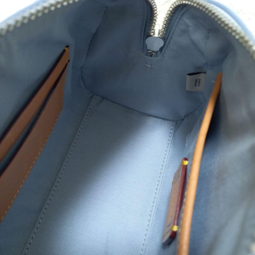 ●美品●　COACH　CJ832　ルビー　サッチェル18　デニム　2wayバッグ