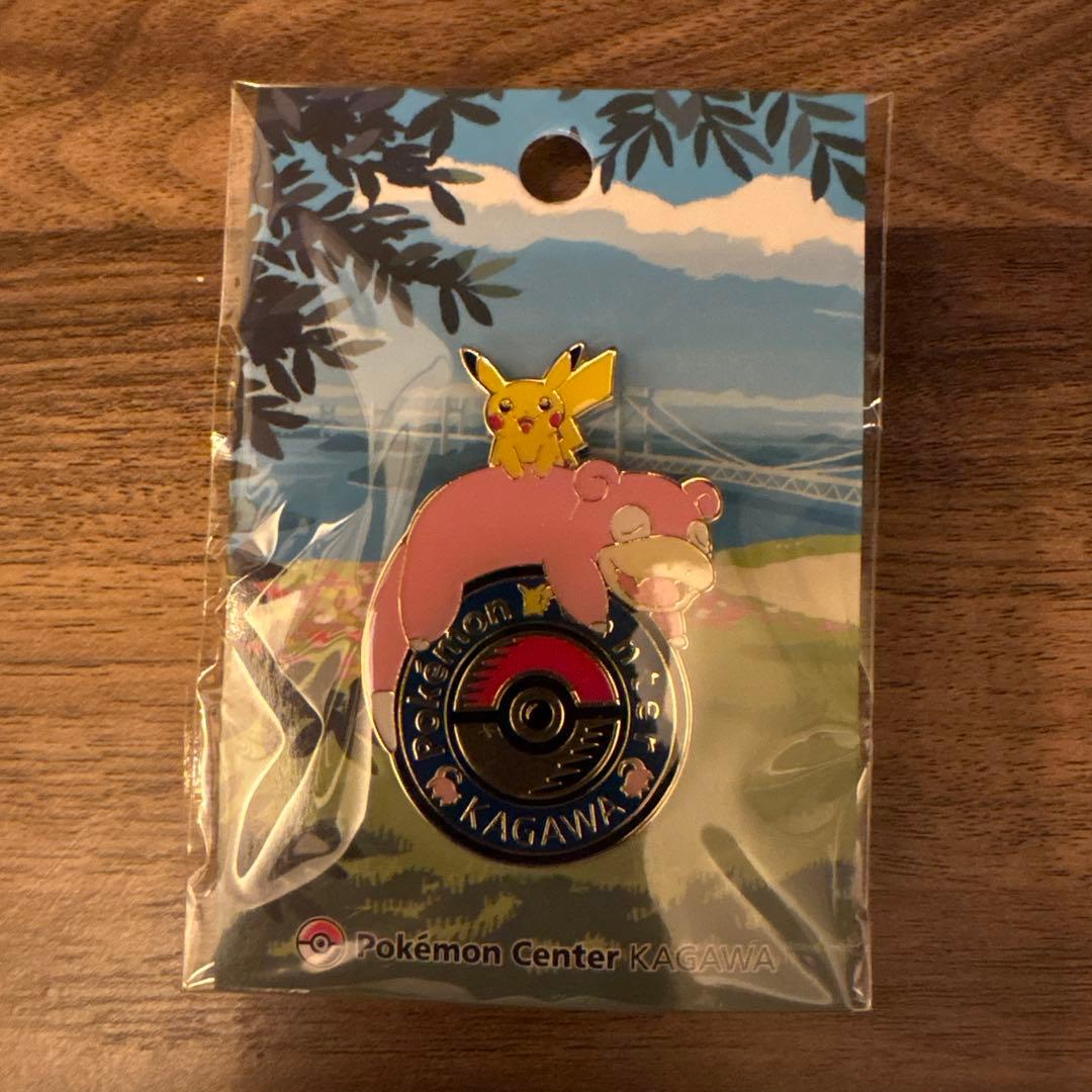 新品】ポケモンセンター カガワ ヤドン ピカチュウ ロゴピンズ 香川