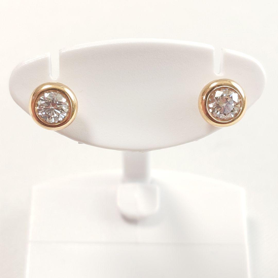 美品】ティファニー K18 バイザヤード ダイヤモンドピアス 7112