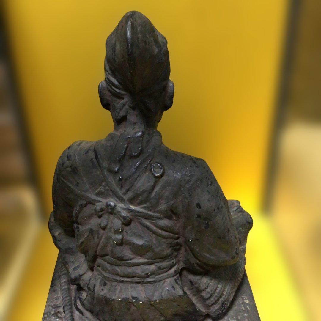 彫刻座像 楠木正成 作家物 武将 武士 武者 置物 希少 彫刻座像 楠木