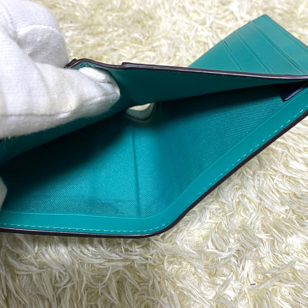 美品✨ COACH コーチ 二つ折り財布 ミニトライフォールド ウィロウ