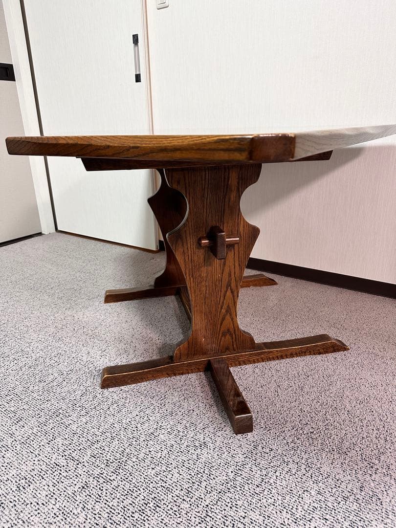 五角形 ダイニングテーブル 楔打ち アンティーク調