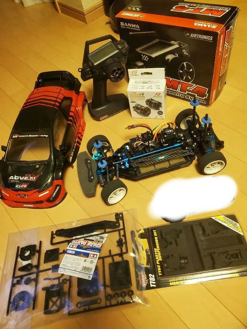タミヤtt-02 メカ、送受信機付き オプション多数 タミヤ TT02 SRX オプション多数 メカ ボディ付き タミヤ】1/10RC TT