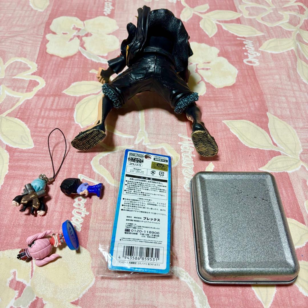 ONEPIECE 6点◆彩色王頂上決戦 ルフィ◆ストラップ・空缶・フィギュア