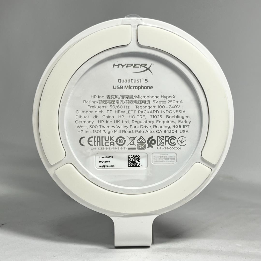 HyperX QuadCast S ホワイト USBコンデンサーゲーミングマイク